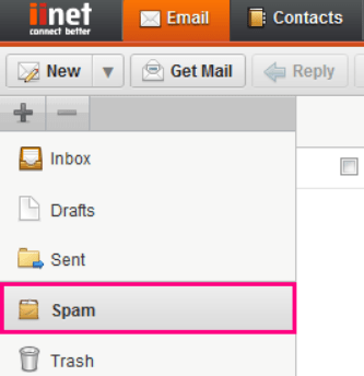 iiNet Email Spam folder