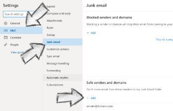 How to add safe sender in Outlook steps