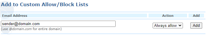 dreamhost allow list setting